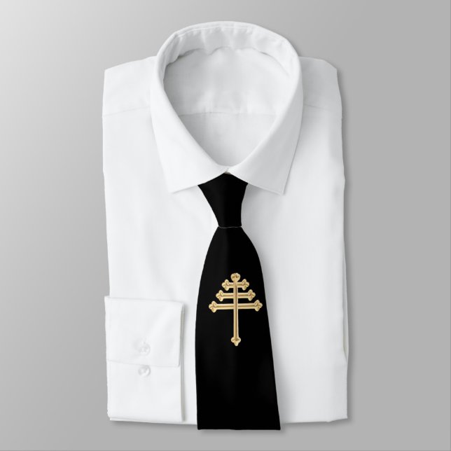 Cravate Croix maronite de l'Église catholique maronite  (Attaché)