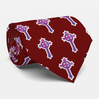 Cravate Croix presbytérienne rouge religieux
