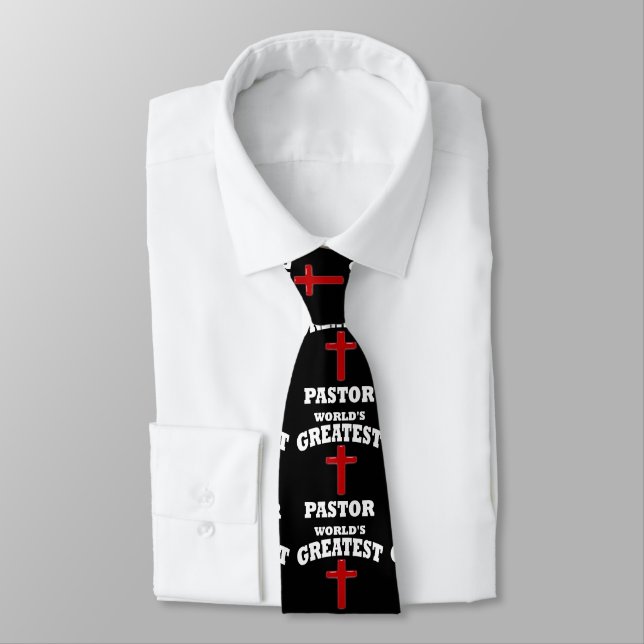 Cravate Croix Rouge Plus Grand Pasteur Necktie (Attaché)