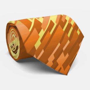 Cravate Crystal Prism Spectrum strié Orange à deux côtés