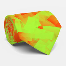 Cubisme Abstrait Orange et Vert
