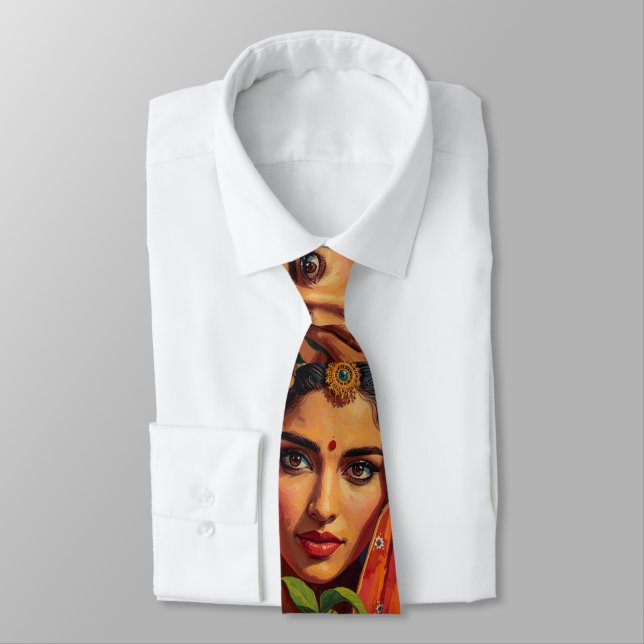 Cravate Cueilleuse de thé indienne (Attaché)