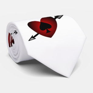 Cravate Cupidon Coeur Noir Spade Thunder_Cove