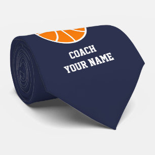 Cravate Custom neck tie gift for basketball coach