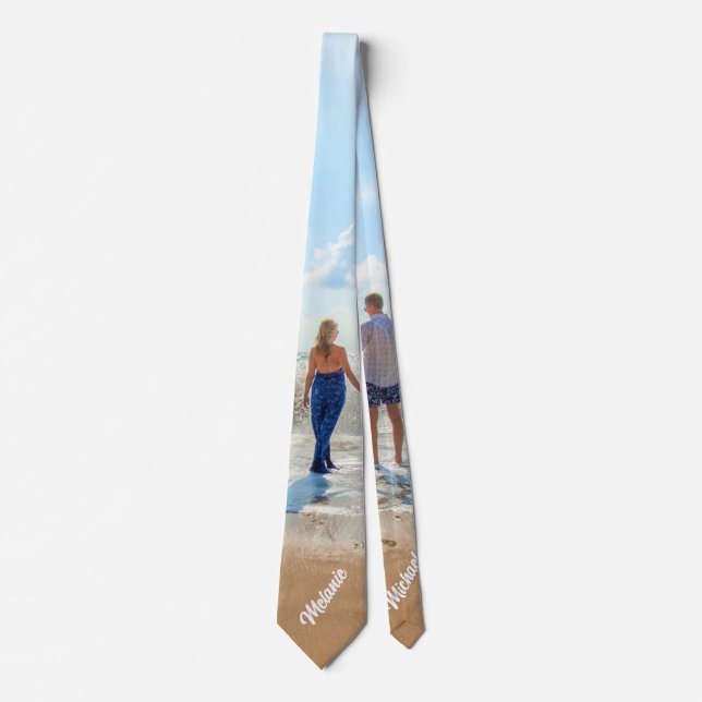 Cravate Custom Photo Name Neck Tie Your Favorite Photos (Devant)