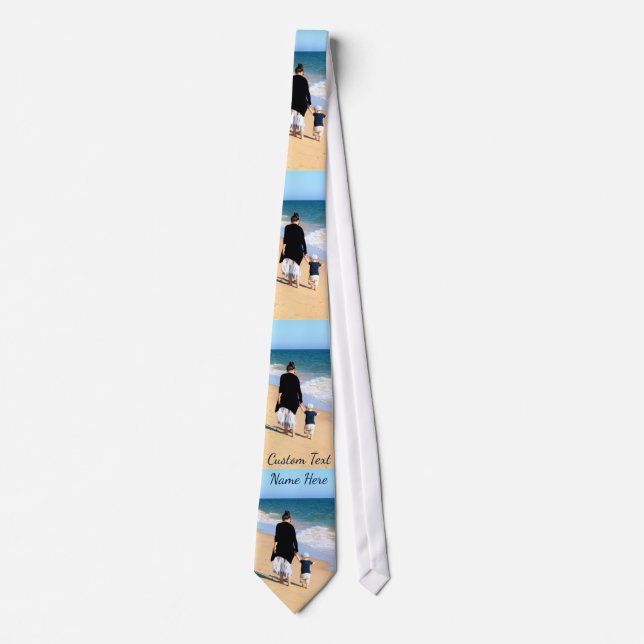 Cravate Custom Photo Neck Tie Your Photos and Text Name (Devant)