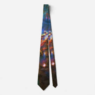 Cravate Custome monogram initials Carina Nebula Pillars