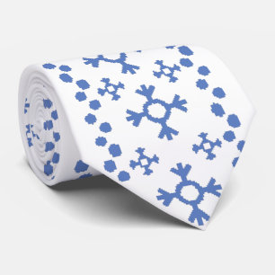 Cravate Cute Blue Snowflakes Motif Thunder_Cove