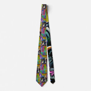 Cravate Cute Brindle French Bulldog Necktie