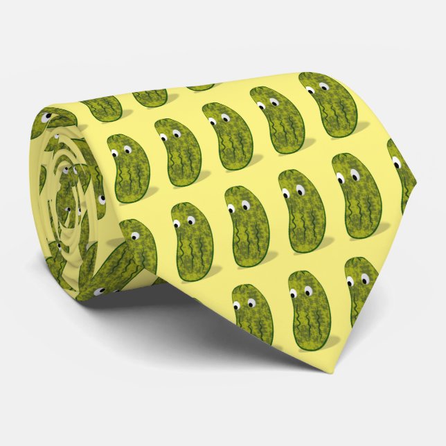 Cravate Cute Cartoon Pickle Drawing (Roulé)
