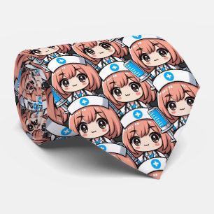 Cravate Cute Chibi Nurse - soins de santé, anime, médecine