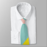 Cravate Cute Color Block Stripes in Minty Pastels<br><div class="desc">A simple colorful graphic design of abstract organic stripes in a spring pastel color palette.</div>