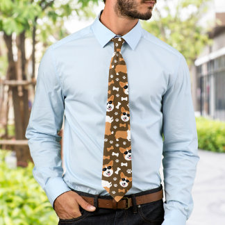 Cravate Cute Corgis Pembroke Welsh Corgi Funny Motif