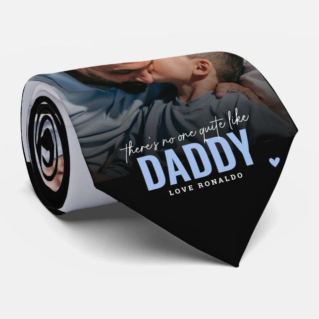 Cravate Cute Custom Photo Collage Keepsaké DADDY cadeau (Roulé)