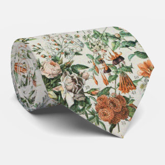 Cravate Cute Floral Botanical Drawing by Adolphe Millot