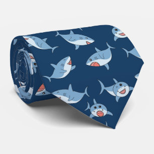 Cravate Cute Great White Sharks Motif Océan