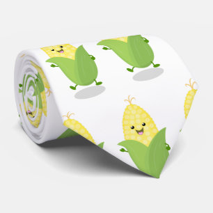 Cravate Cute happy corn cartoon illustration