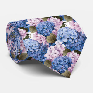 Cravate Cute Hydrangea motif carrelé de fleurs