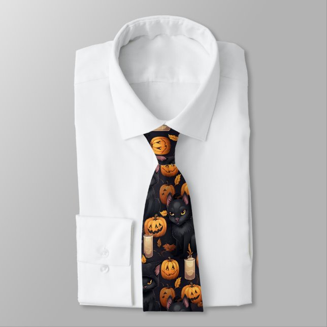 Cravate Cute Motif Halloween Necktie (Attaché)