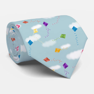 Cravate Cute Multicolore Flying Kites Motif pour enfants