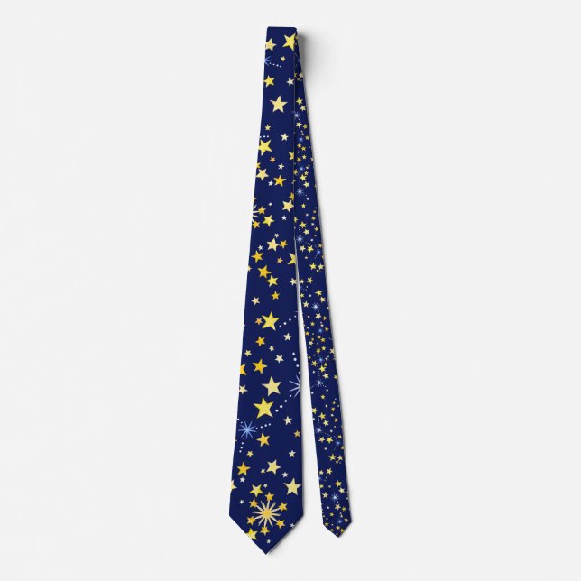 Cravate Cute Navy Blue Celestin Motif Amusant Lovely Star (Devant)