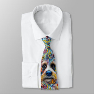 Cravate Cute Pop Art Terrier