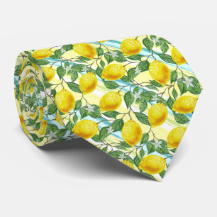 Cravate Cute Tropical Summer Lemon Fruit Art Motif