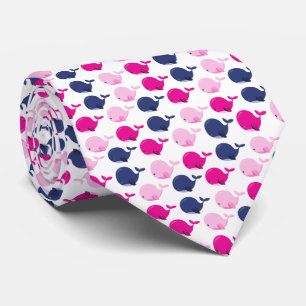 Cravate Cute Whales, Pattern of Whales, Sea Animals