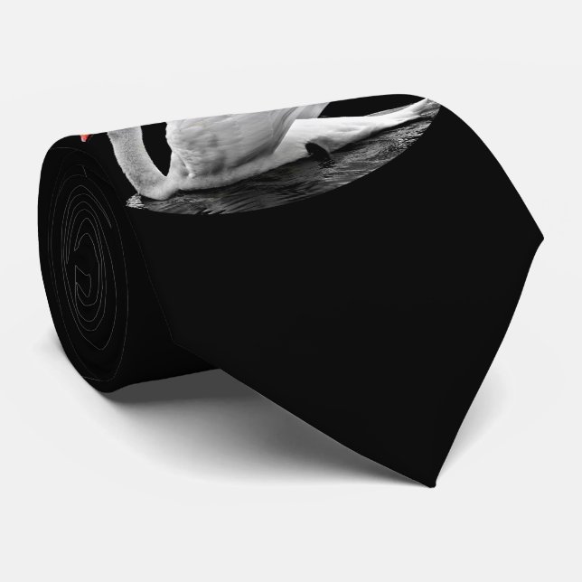 Cravate Cygne blanc sur le lac (Roulé)