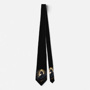 Cravate Cygne d'Obsidienne de Grâce Silencieuse – Dark Fan