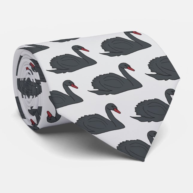 Cravate Cygne noir (Roulé)