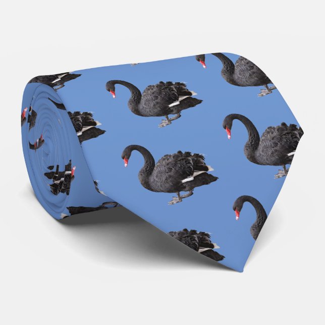Cravate Cygne noir (Roulé)
