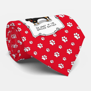 Cravate Dachshund pourri (S noir & tan) mignon chien