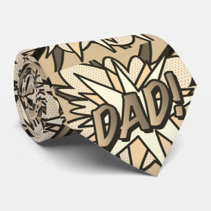 Cravate DAD Super-héros de la bande dessinée typographique