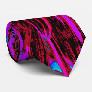 Cravate Dahlia rouge, violet et noire