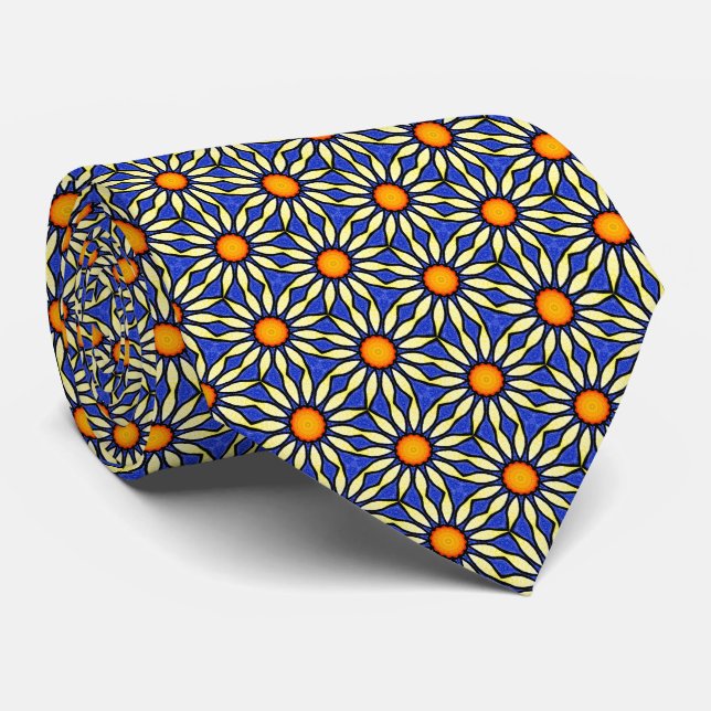 Cravate Daisy Blue (Roulé)