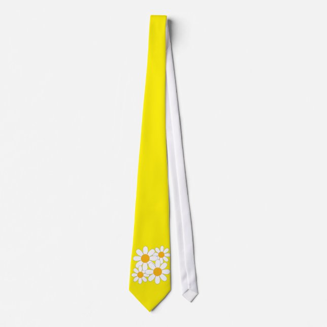 Cravate Daisy Lumineuse et Audacieuse (Devant)