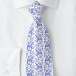 Cravate Dala suédois Horse Indigo Blue and White Folk Art<br><div class="desc">A traditionnel Swedish Dala Horse design in periwinkle blue and white. Parfait pour le meilleur viking.</div>