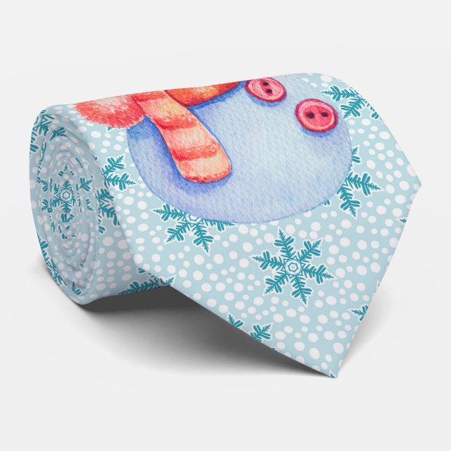 Cravate Dale Christmas Collection Snowman Noël (Roulé)