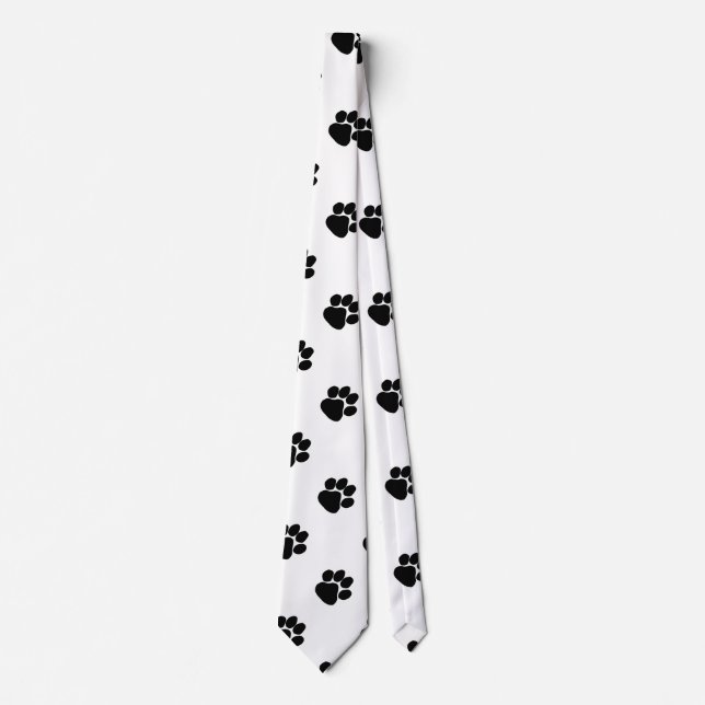 Cravate Dalmatie Style Chien Paws Amusants Cadeau d'annive (Devant)