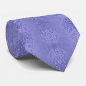 Cravate Damassé florale de lavande élégante (Roulé)