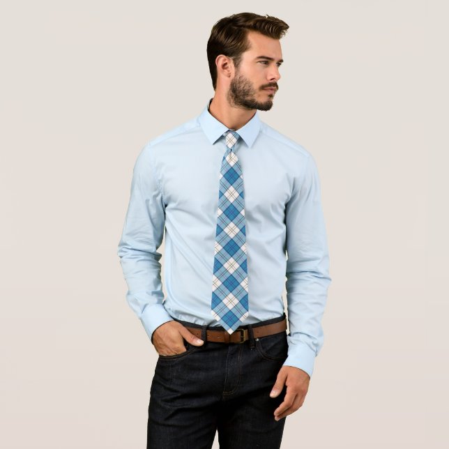 Cravate Danse - Tartan Turquoise Lennox (En situation)