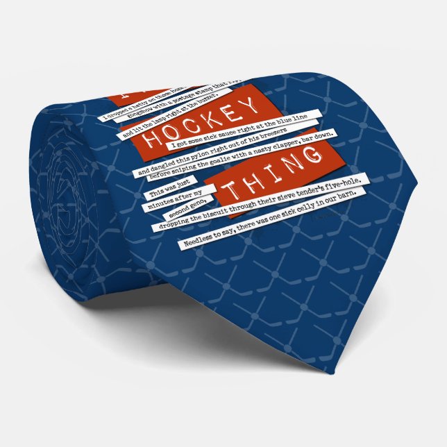 Cravate d'argot de hockey (Roulé)