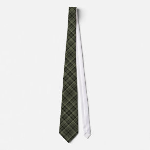 Cravate Dark Green Color Christmas 1 Plaid Men's Tie