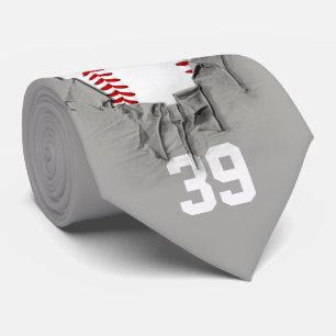 Cravate de baseball déchiré (noir/personnalisé)