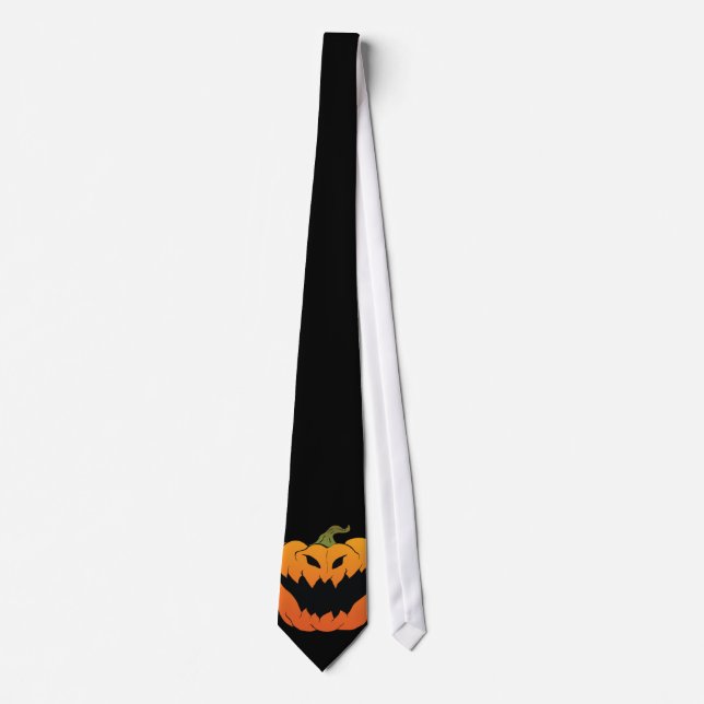 Cravate de citrouille de Halloween (Devant)