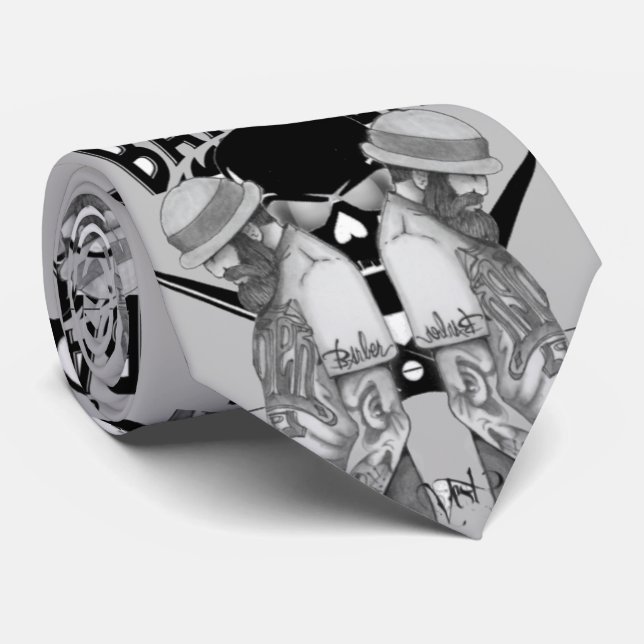 cravate de club de barbier (Roulé)