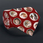 Cravate de collection de 8 photos moderne<br><div class="desc">Ajoutez une touche personnelle à votre garde-robe avec cette cravate photo personnalisée, avec un arrière - plan rouge bordeaux vibrant avec un motif de cadres circulaires présentant 8 de vos photos préférées. Qu'il s'agisse de moments de famille chéris, d'animaux adorables ou de photos significatives, cette cravate unique transforme les souvenirs...</div>
