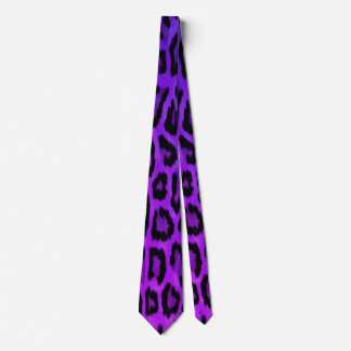 Cravate de conception Empreinte de léopard violet