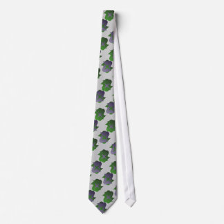 Cravate de conception violette et verte